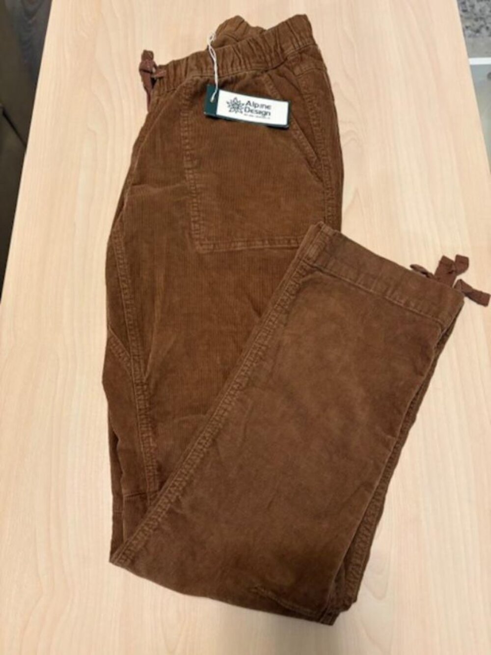NWT Women's Alpine Design Hike Utility Pants Corduroy Brown Outdoor Sport XS